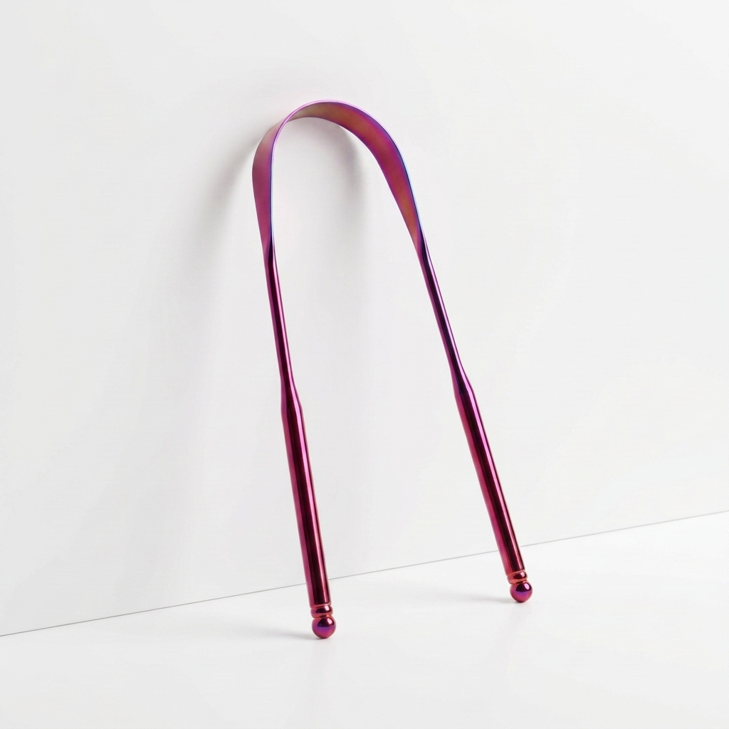 Vellé Magenta Titanium Tongue Scraper